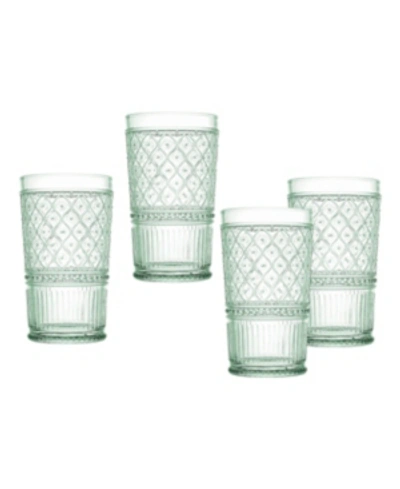 Shop Godinger Claro Highball Glasses, Set Of 4 In Green