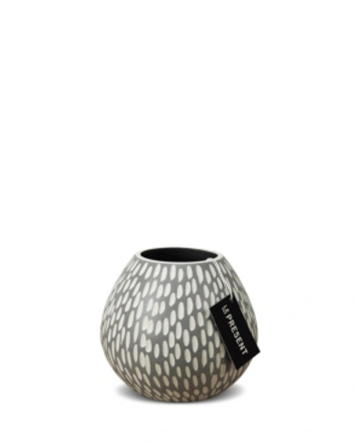 Shop Le Present Drop Wide Ceramic Vase 6" In Gray