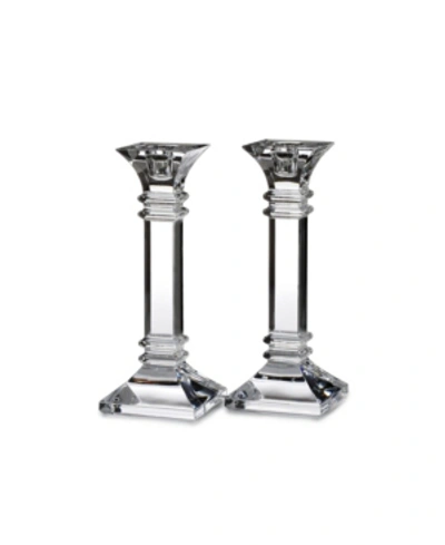 Shop Marquis By Waterford Treviso 8" Candlestick, Set Of 2 In Clear