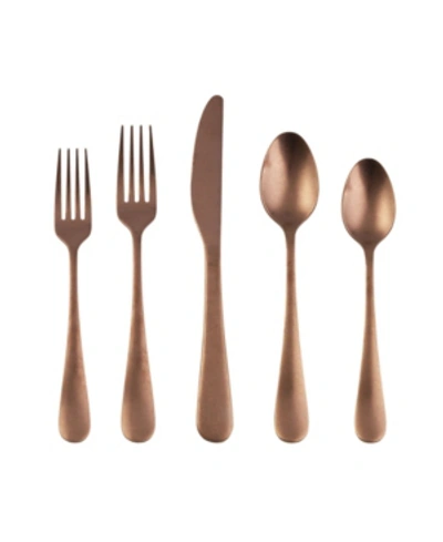 Cambridge Rhiannon Copper Satin 20-piece Flatware Set, Service For 4 In Copper