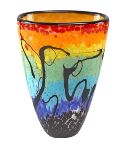 Badash Crystal Allura Oval Vase In Multi