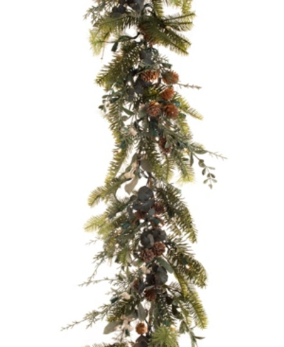Shop Village Lighting 9' Artificial Christmas Garland With Lights, Rustic White Berry In Multi