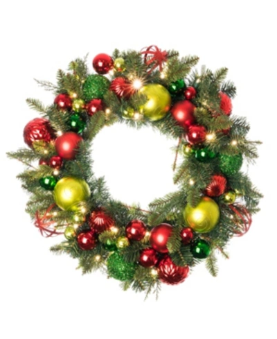 Shop Village Lighting 30" Lighted Christmas Wreath, Festive Holiday In Multi