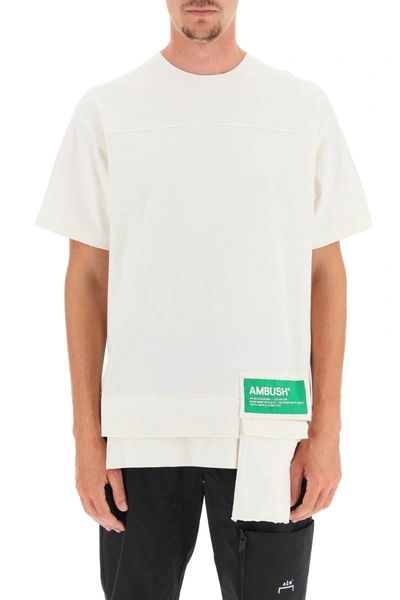 Shop Ambush T-shirt Waist Pocket In White