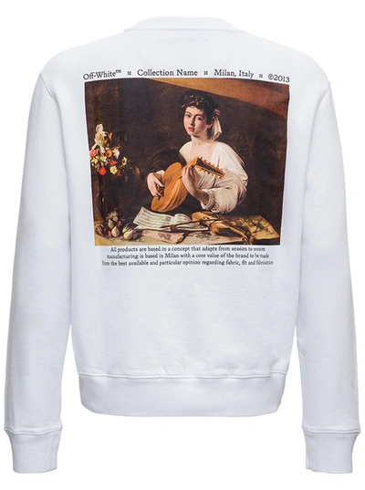 Shop Off-white White Caravaggio Jersey Sweatshirt