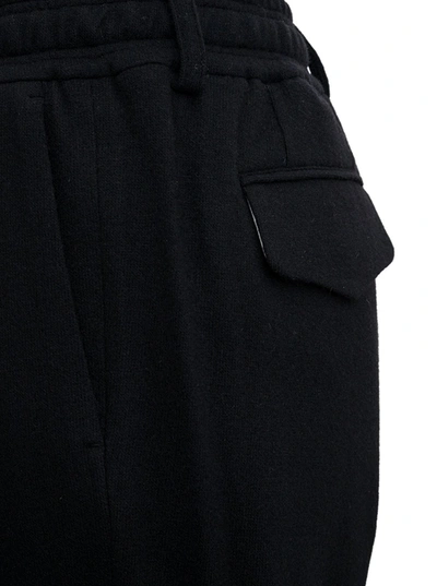 Shop Gabriele Pasini Cruis Black Cashmere Pants  With Drawstring