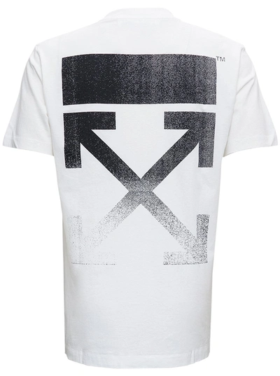 Shop Off-white White Cotton T-shirt With Degrade Arrow Print
