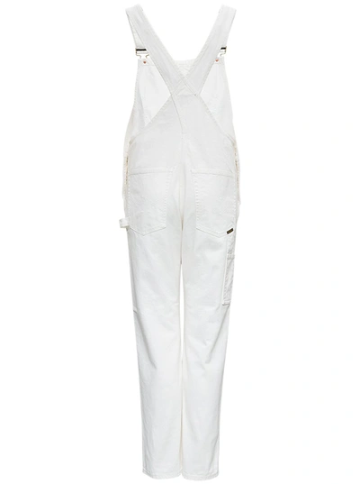 Washington Dee Cee Logo Patch Organic Cotton Dungarees In White