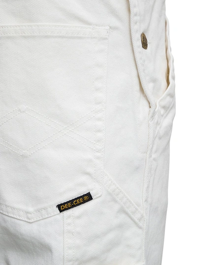 Washington Dee Cee Logo Patch Organic Cotton Dungarees In White
