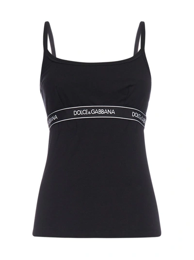 Shop Dolce & Gabbana Logo Band Camisole In Black