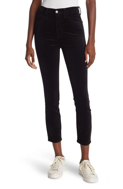 Shop Seven 7 High Waist Skinny Velvet Ankle Pants In Black