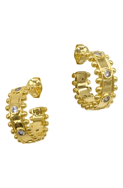 Shop Adornia Swarovski Crystal Renaissance Hoop Earrings In Yellow