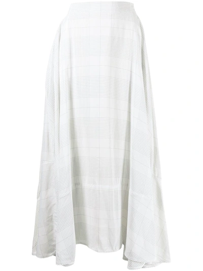 Shop Maticevski Famous Check Silk Skirt In White