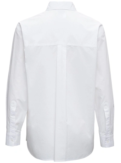 Shop Pinko White Cotton Poplin Shirt