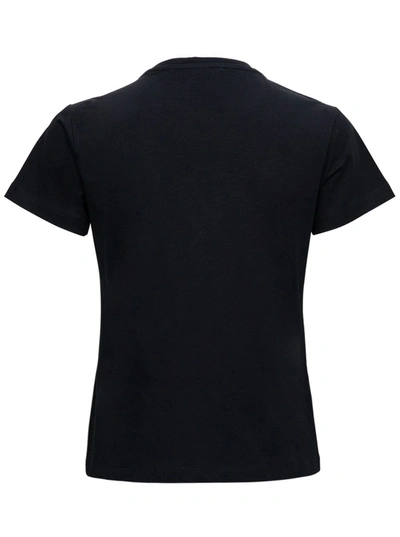 Shop Pinko Quentin Jersey T-shirt With Applied Logo In Black