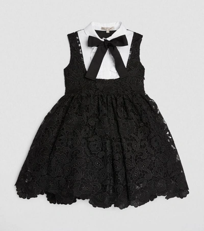 Shop Elie Saab Lace Bow Detail Dress (4-12 Years) In Black