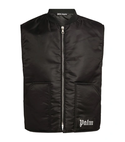 Shop Palm Angels Logo Vest In Black