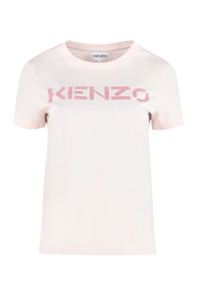 Shop Kenzo Logo Print Crewneck T In Pink