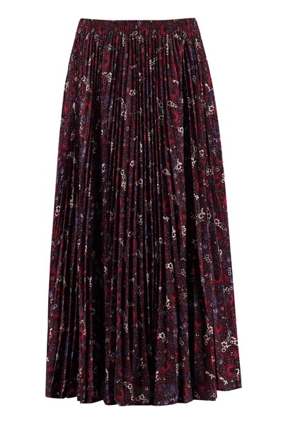 Shop Michael Michael Kors Paisley Pleated Skirt In Multi