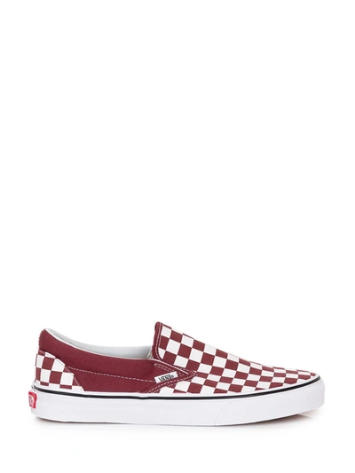 Shop Vans Classic Checkerboard Slip In Red