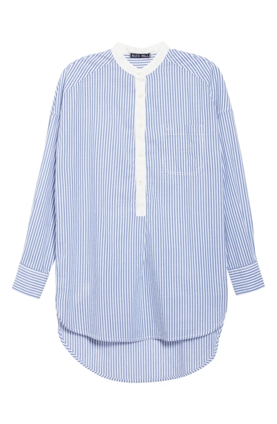 Shop Alex Mill Stripe Shirttail Tunic In Blue