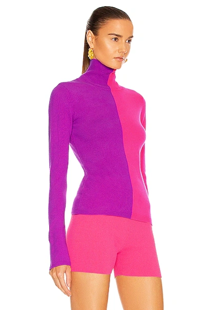 Shop Aknvas Kim Sweater In Purple & Glow