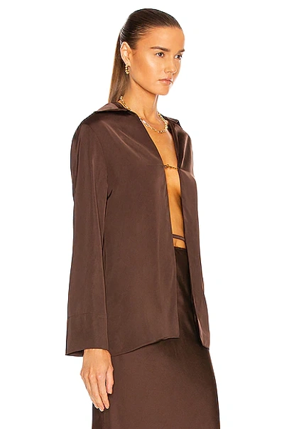 Shop Jacquemus La Chemise Notte In Brown