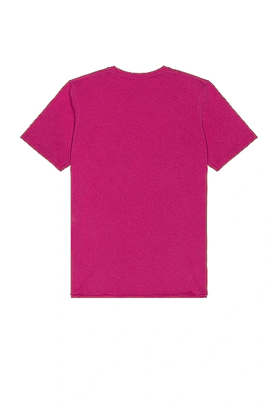 Shop Saint Laurent Col Rond T-shirt In Fuchsia