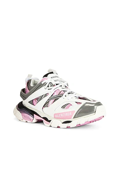 Shop Balenciaga Track Sneaker In White  Pink & Grey