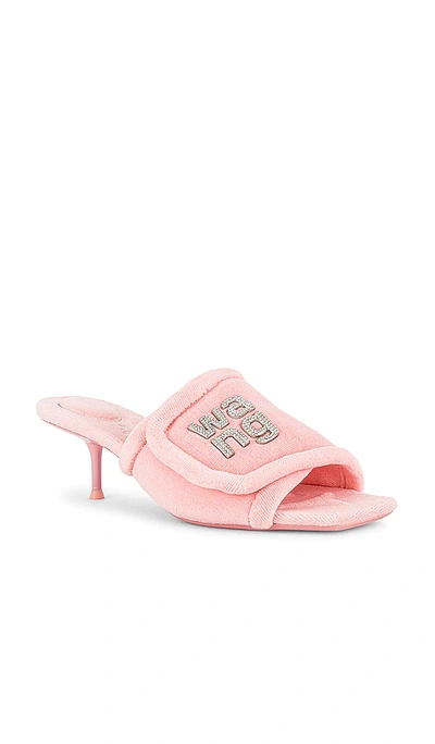 Shop Alexander Wang Jessie Padded Logo Sandal In Rose
