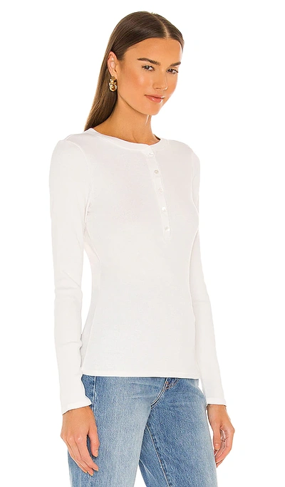 Nili Lotan Jordan Henley Long-sleeved T-shirt In White