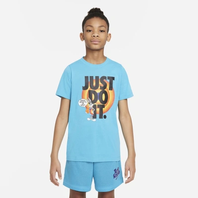 Nike Dri-fit X Space Jam: A New Legacy Big Kids' Training T-shirt In Light  Blue Fury | ModeSens