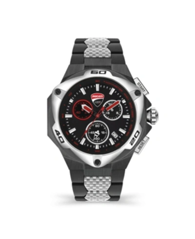 Shop Ducati Corse Men's Motore Chronograph Gunmetal Stainless Steel Bracelet Watch 49mm