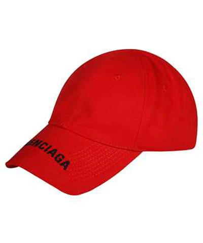 Shop Balenciaga Logo Visor Cap In Red