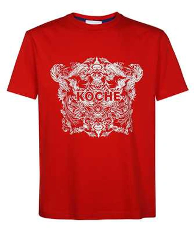 Shop Koché Heraldic Logo T-shirt In Red