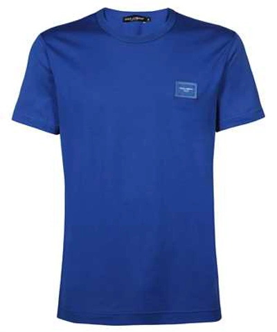 Shop Dolce & Gabbana Logoed Plaque T-shirt In Blue