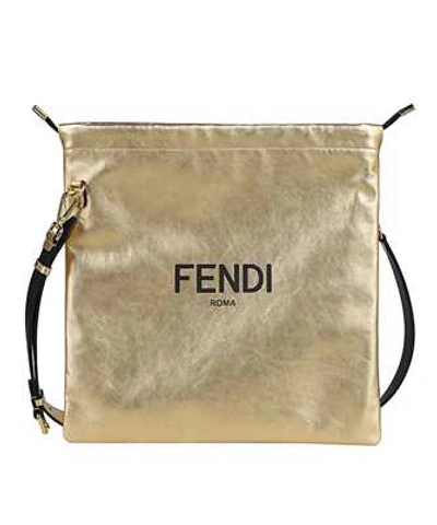 Shop Fendi Messenger Bag In Gold