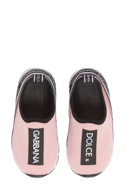 Shop Dolce & Gabbana Kids' Sorrento Logo Slip-on Sneaker In Pink/ White