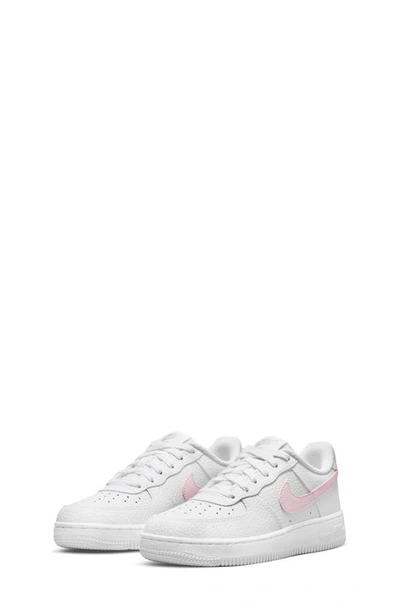 Shop Nike Kids' Air Force 1 Sneaker In White/ Pink Foam