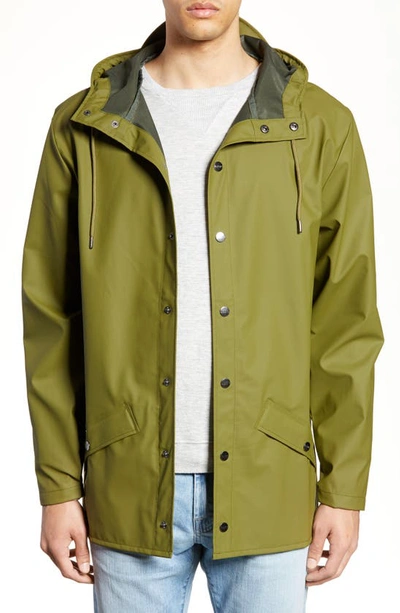 Shop Rains Lightweight Hooded Rain Jacket In Green
