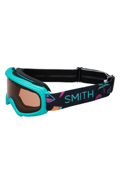 Shop Smith Gambler 164mm Youth Fit Snow Goggles In Jade Multisport / Rc36