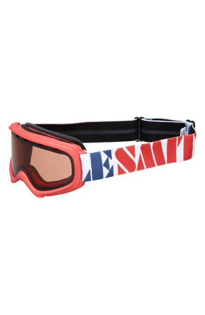 Shop Smith Gambler 164mm Youth Fit Snow Goggles In Lava Heritage / Rc36