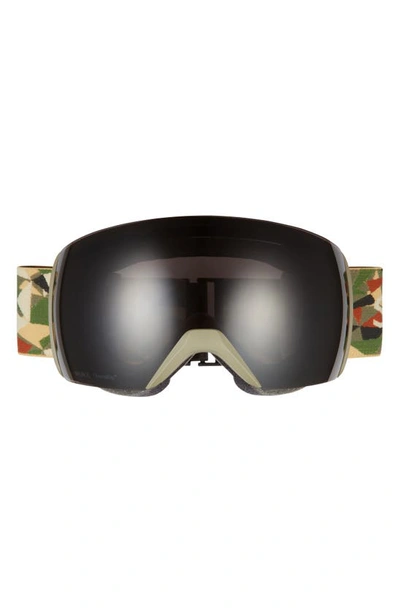 Shop Smith Skyline Xl 230mm Chromapop™ Snow Goggles In Alder Geo Camo Black