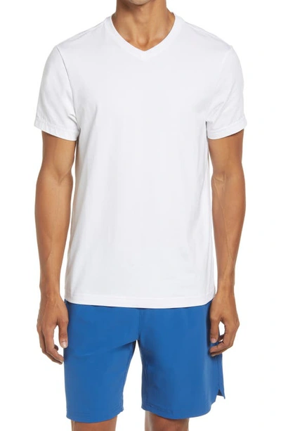Shop Rhone Element V-neck T-shirt In White