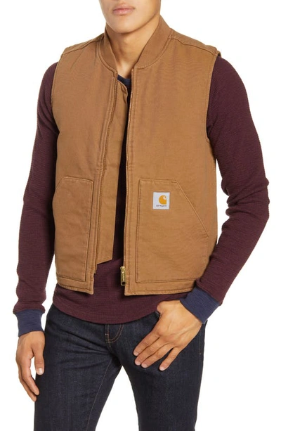 Shop Carhartt Classic Vest In Hamilton Brown