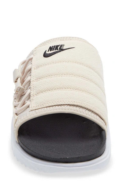 Shop Nike Asuna Slide Sandal In Desert Sand/ Black/ White