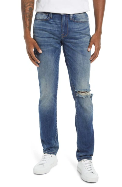 Shop Frame L'homme Skinny Fit Jeans In Fordham Rips