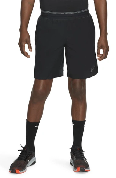 Shop Nike Pro Dri-fit Flex Rep Athletic Shorts In Black/ Iron Grey