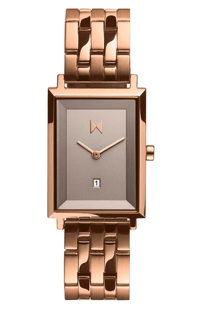 Shop Mvmt Signature Square Bracelet Watch, 24mm In Rose Gold/ Taupe/ Rose Gold