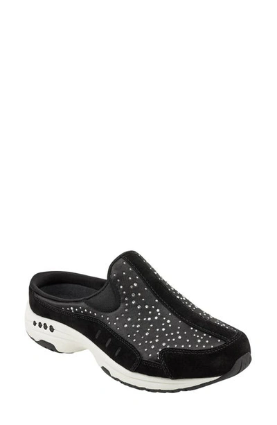 Shop Easy Spirit Travelstones Sneaker In Black Suede